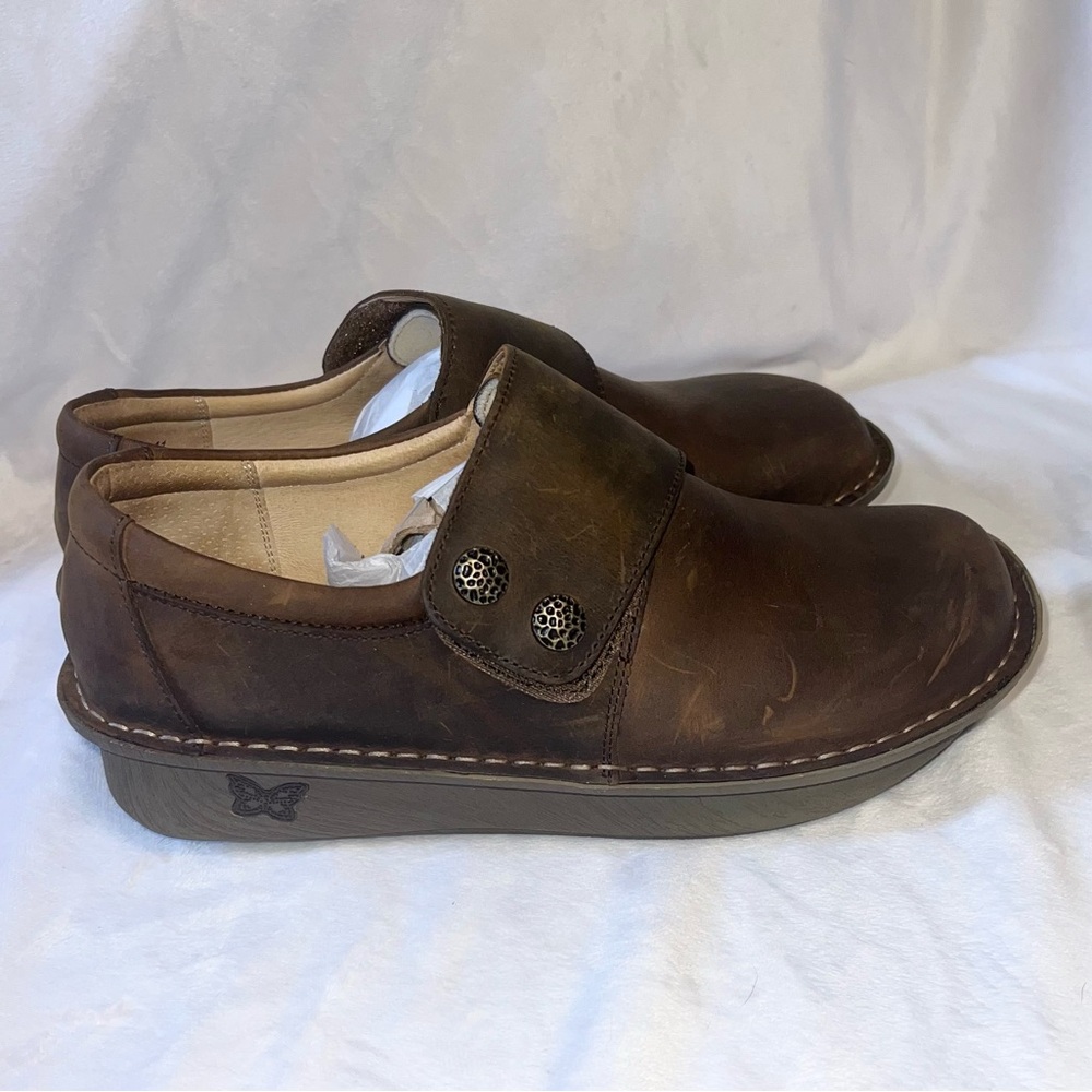 Alegria Oiled brown clog, women’s US 10.5-11 EUR SIZE 41